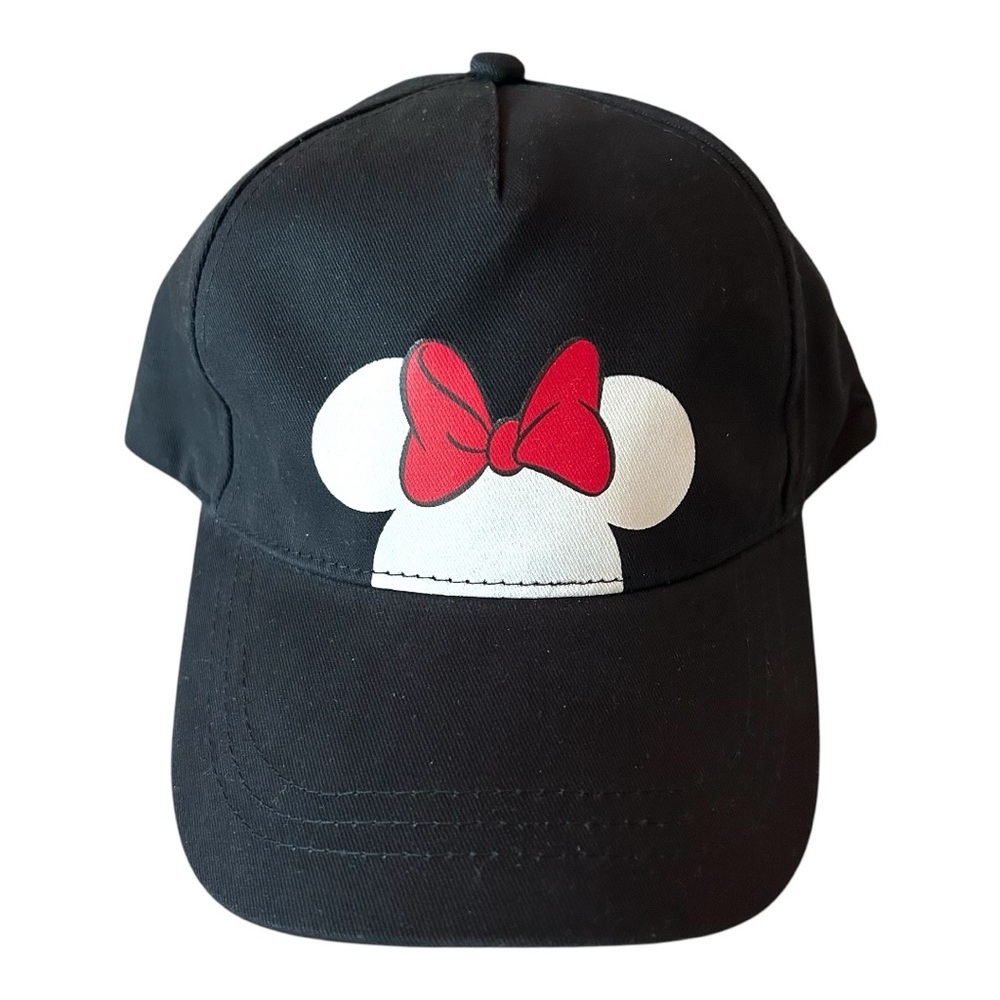 New Disney Black Cap with Red Minnie Mouse Design Women Baseball Hat